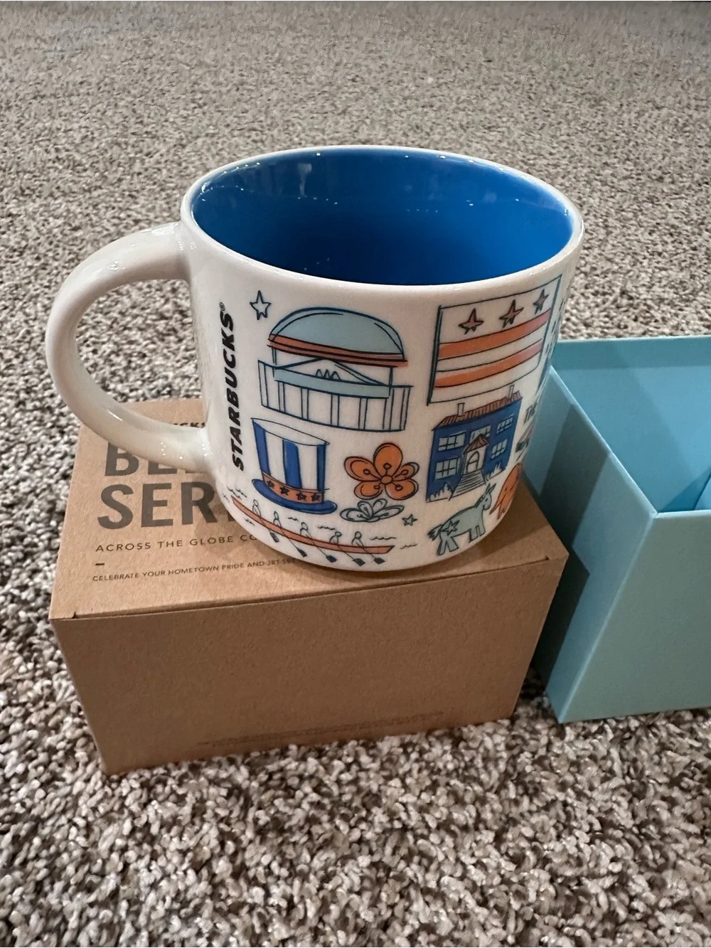 Starbucks Washington D.C. Blue and White Been There Series Mug